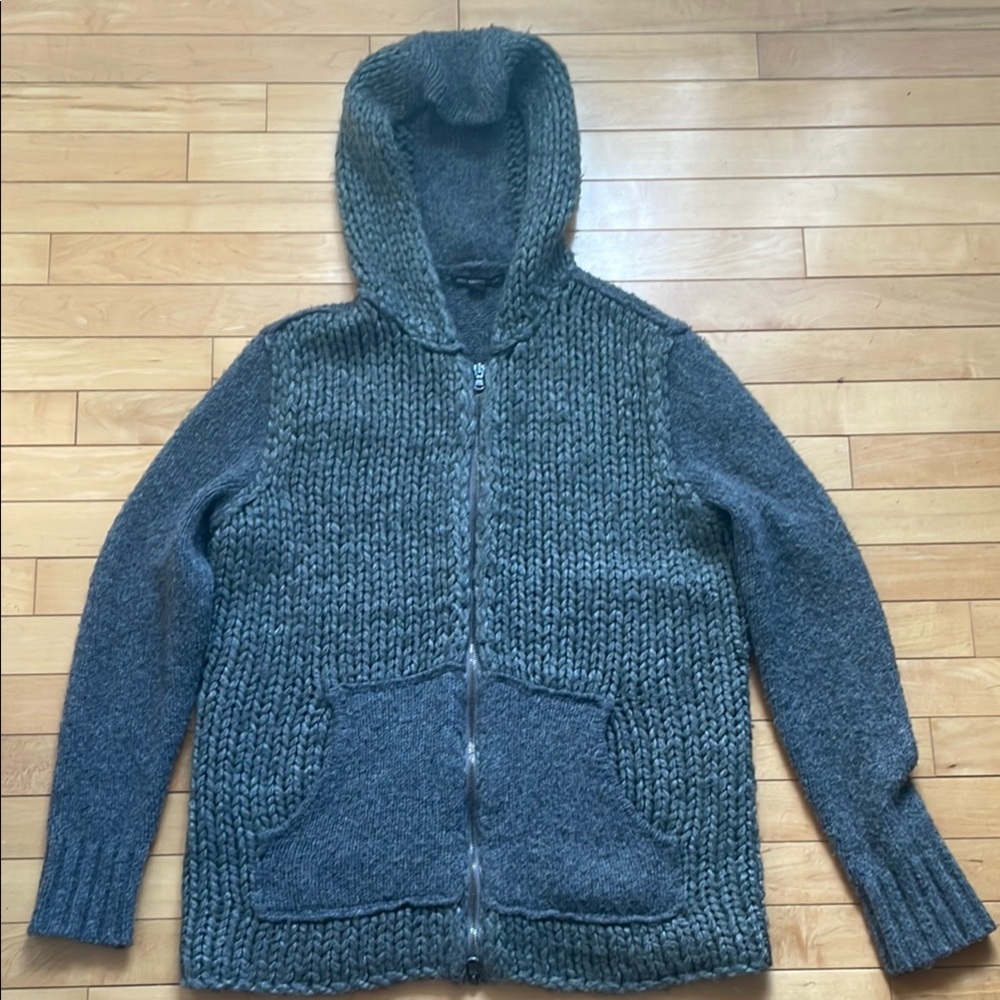 John Varvatos Gray Knit Sweater